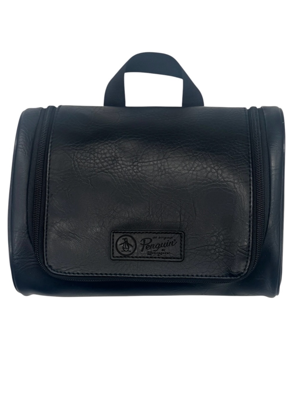 Penguin Men's Toiletry Travel Shave Kit With Hanger Dopp Kit Bag Black